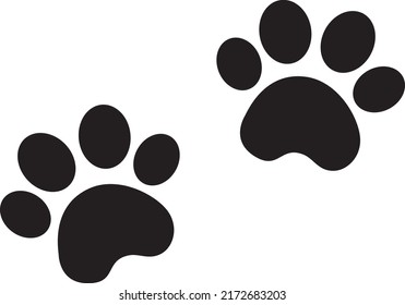 dog paw , animal paws vector illustration