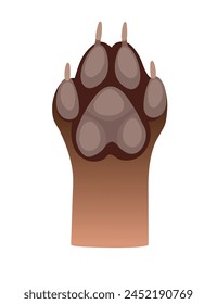 Dog paw cartoon simple animal part design vector illustration isolated on white background