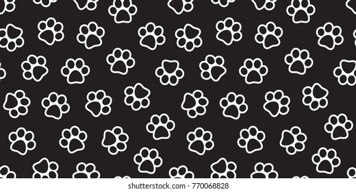 Dog Paw Cat Paw puppy foot print kitten Seamless Pattern vector wallpaper background