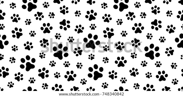 Dog Paw Cat Paw puppy foot print\
kitten vector Seamless Pattern wallpaper\
background