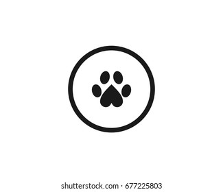 Dog Paw and circle logo 
