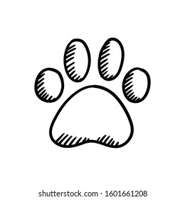 Paw Print Doodle Images, Stock & | Shutterstock