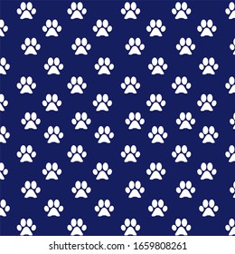 
dog paw in editable vector (blue)