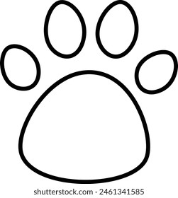 Dog Paw flat vector illustration
