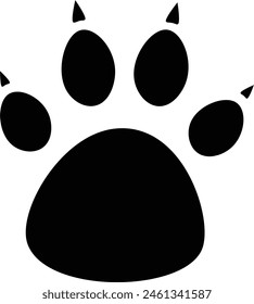 Dog Paw flat vector illustration