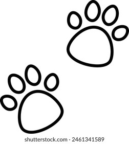 Dog Paw flat vector illustration