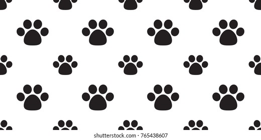 dog paw foot print cat paw puppy kitten cartoon doodle seamless pattern wallpaper background