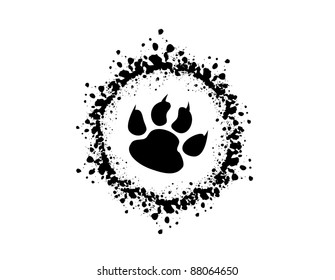 Dog Paw foot vector - symbol