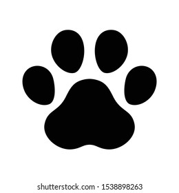 dog paw footprint icon vector french bulldog cartoon symbol character illustration design