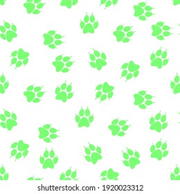 dog paw footprint, seamless pattern