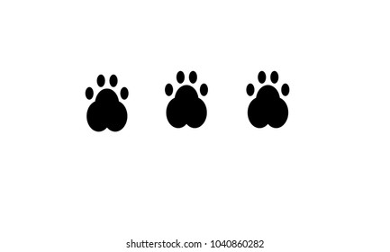 Dog paw footprint vector eps 10