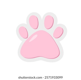 Dog Paw icon. Cat paw icon. Animal foot print. Vector illustration