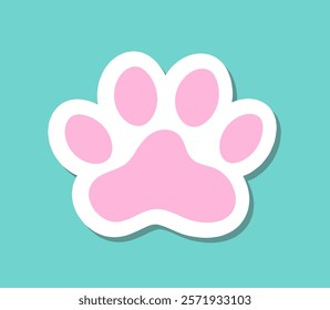 Dog Paw icon. Cat paw icon. Animal foot print. Vector illustration