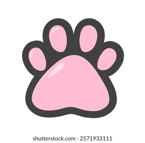 Dog Paw icon. Cat paw icon. Animal foot print. Vector illustration