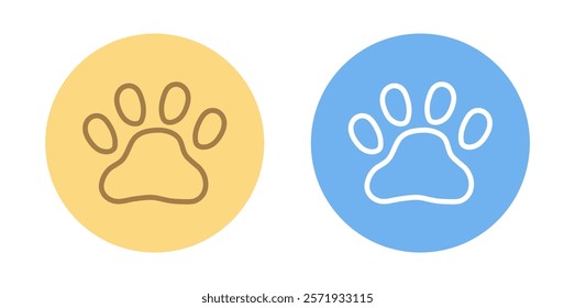 Dog Paw icon. Cat paw icon. Animal foot print. Vector illustration