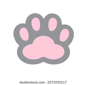 Dog Paw icon. Cat paw icon. Animal foot print. Vector illustration