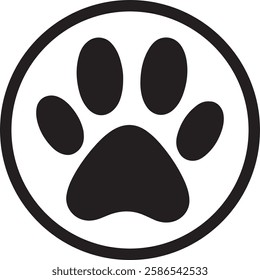 Dog Paw Icon Design For Pet Lovers