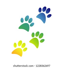 Dog PAW icon design template. vector eps10