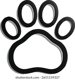 dog paw icon  Minimalist Dog Icon – Flat Pet Care