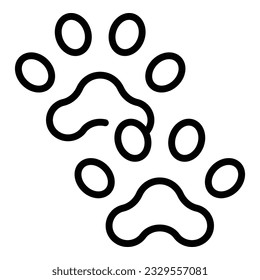 Dog paw icon outline vector. Bath spa. Grooming pet