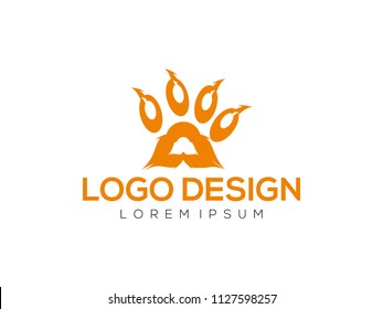 Dog paw icon. Pets symbol. Vector