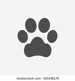 Dog Paw Icon. Pets Symbol. Flat Icon On White Background. Vector