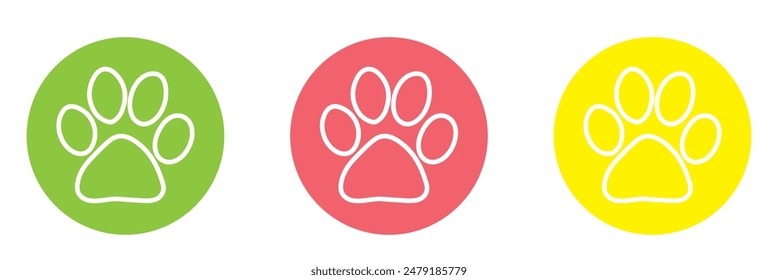 Hundepfote-Symbol-Print-Vektorgrafik-Silhouette-Logo - Welpen-Fußabdruck