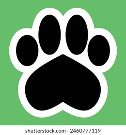 dog paw icon sign, dog paw design element