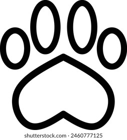 dog paw icon sign, dog paw design element