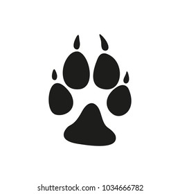 Dog paw icon. Simple vector illustration.