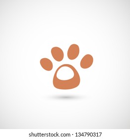 dog paw icon vector