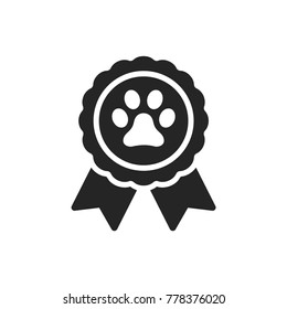 Dog paw icon vector