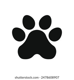 dog paw icon vector design on white background