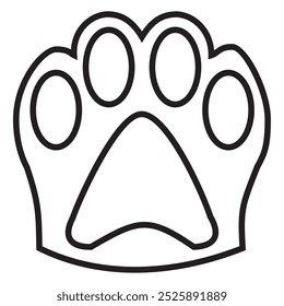 dog paw icon vector design. dog footprint icon
