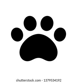 Dog paw icon vector footprint logo pet cat kitten french bulldog bear cartoon character graphic symbol illustration