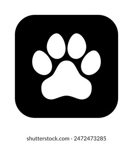 Dog Paw icon. Vector image
