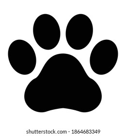 Dog paw Icon, Vector, Silhouette symbol design