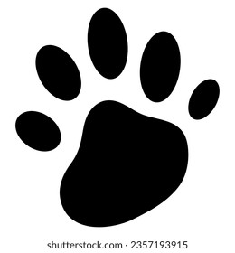 The dog paw image is a very easy design to use for a logo because the black line is very soft