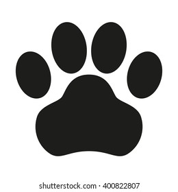 Dog Paw isolated black icon.