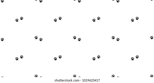 dog paw isolated bulldog vector foot print seamless pattern wallpaper background white