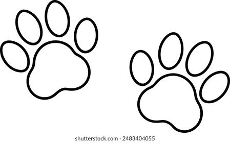  Pata de perro para niños para colorear Ilustración vectorial de página