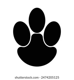 dog paw logo icon, cat paw illustration design