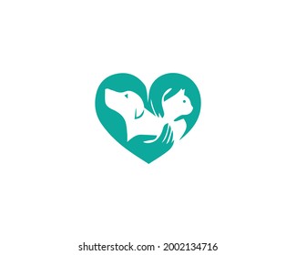Dog, paw logo and icon design vector.