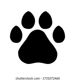 dog paw logo  on a white background