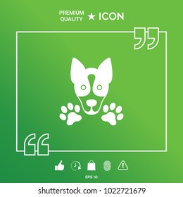 Dog, paw - logo, symbol, protect sign