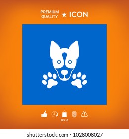 Dog, paw - logo, symbol, protect sign