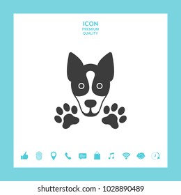 Dog, paw - logo, symbol, protect sign