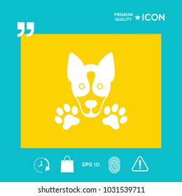 Dog, paw - logo, symbol, protect sign