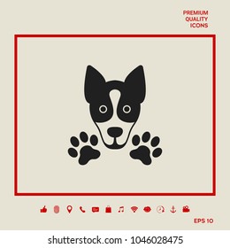 Dog, paw - logo, symbol, protect sign