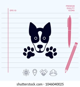 Dog, paw - logo, symbol, protect sign